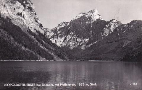 AK Leopoldsteinersee bei Eisenerz mit Pfaffenstein. (1956)