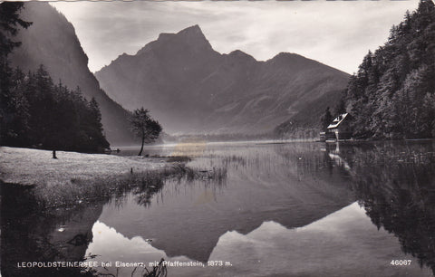 AK Leopoldsteinersee bei Eisenerz mit Pfaffenstein.  (1959)