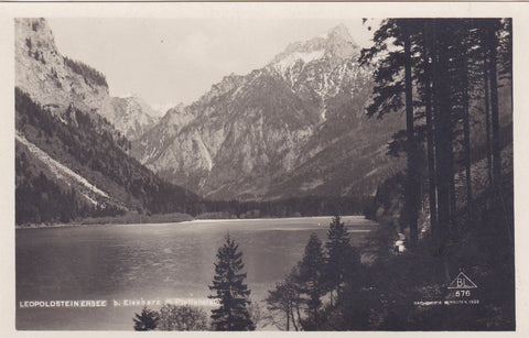 AK Leopoldsteinersee bei Eisenerz mit Pfaffenstein. (1922)