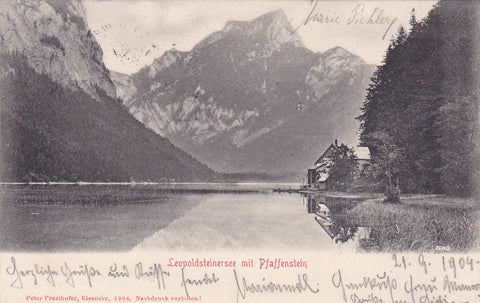 AK Leopoldsteinersee mit Pfaffenstein. (1904)