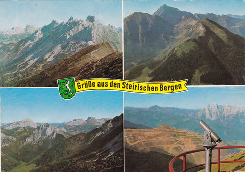 AK Grüße aus den Steirischen Bergen (mit Erzberg)