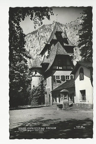 AK Schloss Leopoldstein bei Eisenerz. Turmbau gegen Seemauer.