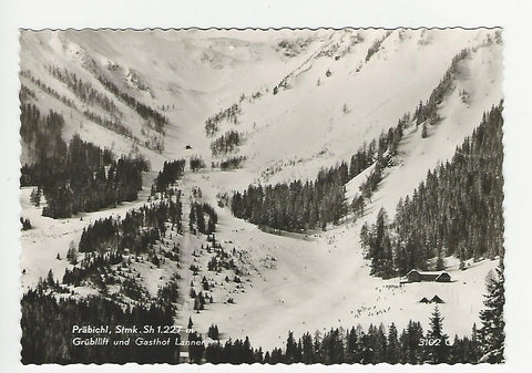 AK Präbichl. Grübllift und Gasthof Lanner.
