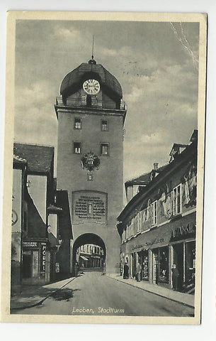 AK Leoben. Stadtturm. (1940)