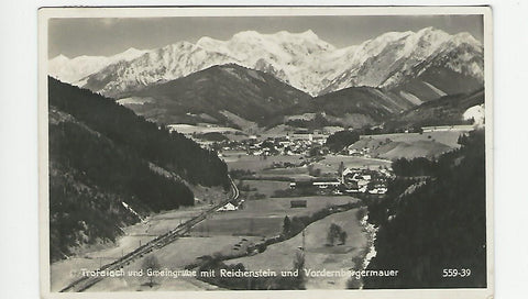 AK Trofaiach und Gmeingrube mit Reichenstein und Vordernbergermauer. (1932-33)