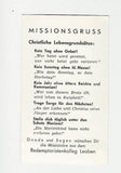 Heiligenbildchen Missionsgruß. Gnade und Segen wünschen Dir die Missionäre aus dem Redemptoristenkolleg Leoben.