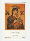 Heiligenbildchen Missionsgruß. Gnade und Segen wünschen Dir die Missionäre aus dem Redemptoristenkolleg Leoben.
