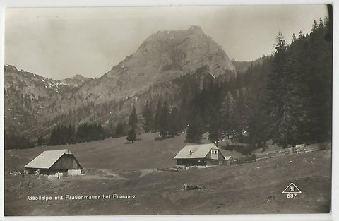 AK Gsollalpe mit Frauenmauer bei Eisenerz.