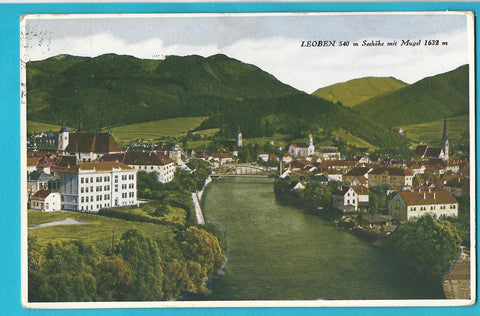 AK Leoben mit Mugel (1928)