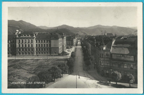 AK Leoben. Frz. Jos. Strasse. (1929)