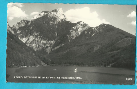 AK Leopoldsteinersee bei Eisenerz mit Pfaffenstein. (1969)