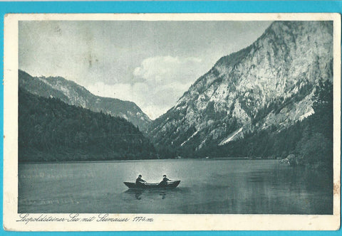 AK Leopoldsteiner-See mit Seemauer. (1924)