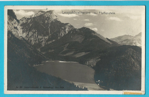 AK Leopoldsteinersee mit Pfaffenstein. (1924)