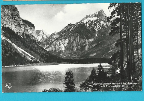 AK Leopoldsteinersee bei Eisenerz mit Pfaffenstein.
