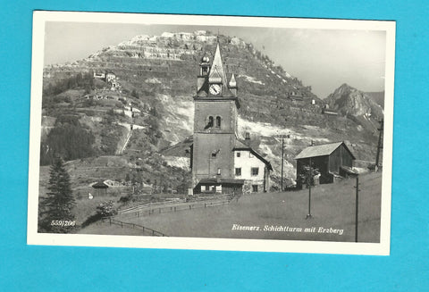 AK Eisenerz. Schichtturm mit Erzberg.