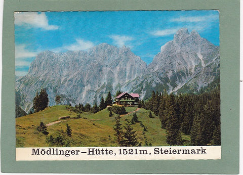 AK Mödlinger-Hütte mit Gesäuseberge.