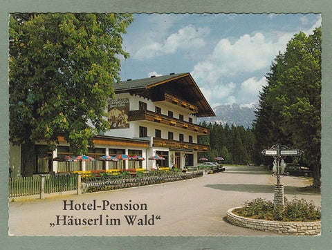 AK Gröbming. Hotel-Pension Häuserl im Wald. Karl und Hilde Schupfer. Mitterberg 27.