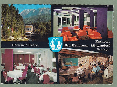 AK Herzliche Grüße Bad Heilbrunn. Kurhotel Mitterndorf.