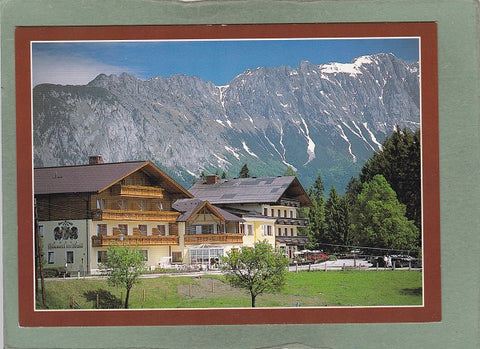 AK Gröbming, Mitterberg 71. Hotel Pension Häuserl im Wald. Fam. Schupfer-Langanger.