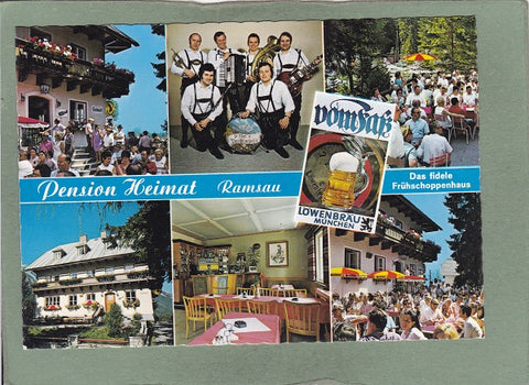 AK Ramsau/Dachstein 129. M. N. Schrempf. Cafe Pension Heimat.