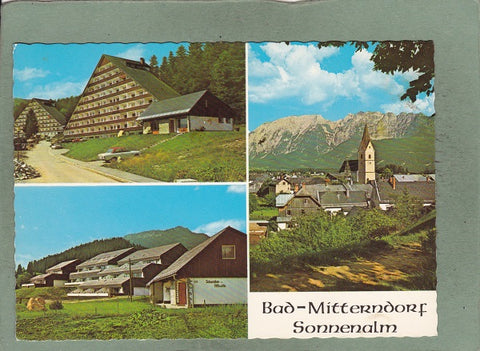 AK Bad Mitterndorf. Sonnenalm. Appartementhaus Nr. IV u. V. Terrassenhäuser gegen Kampl.