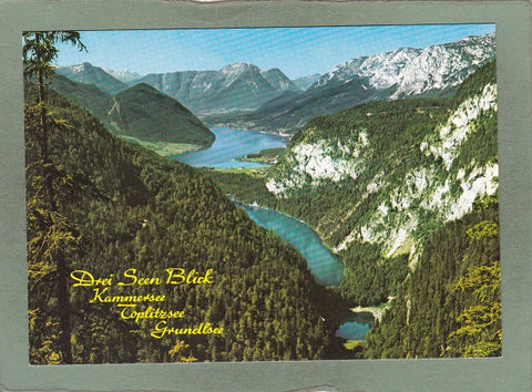 AK Drei Seen Blick. Kammersee. Toplitzsee. Grundlsee.