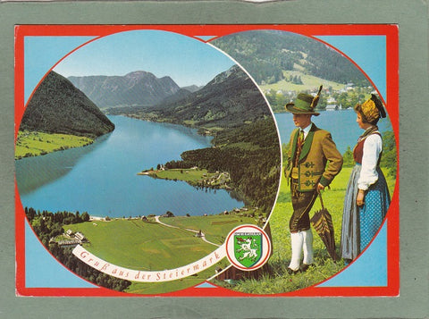 AK Gruß aus der Steiermark. Grundlsee. Steirische Trachtengruppe.
