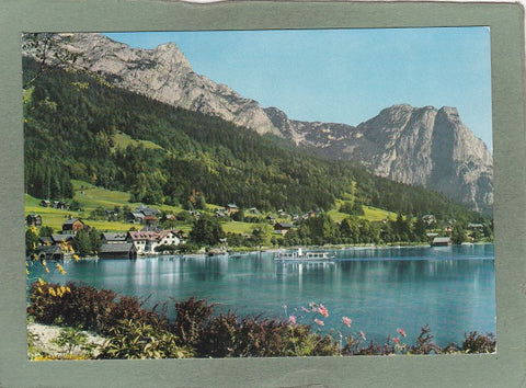 AK Grundlsee im Salzkammergut gegen Backstein.