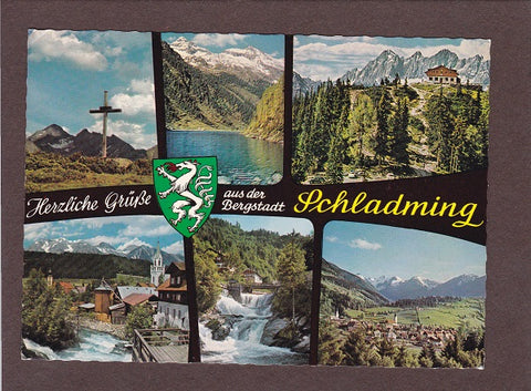 AK Herzliche Grüße aus der Bergstadt Schladming.