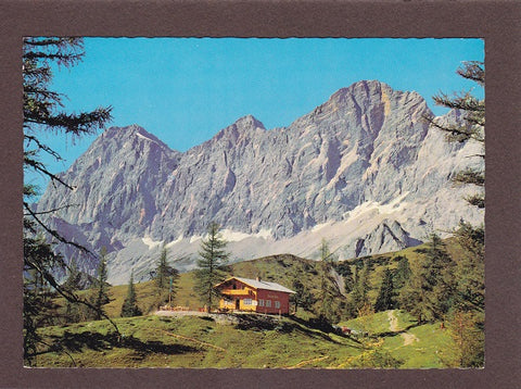AK Türlwandhütte mit Dachstein-Südwänden.