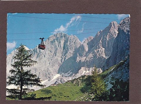 AK Dachstein-Südwand mit einer Gondel der Ramsauer Gletscherbahn.
