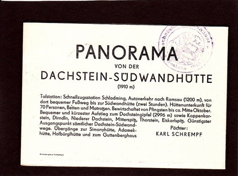 Panorama-AK Panorama von der Dachstein-Südwandhütte.