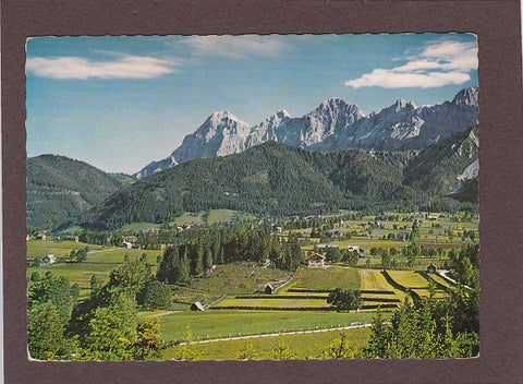 AK Ramsau am Dachstein. Ortsteil Schildlehen mit Dachsteinsüdwänden.