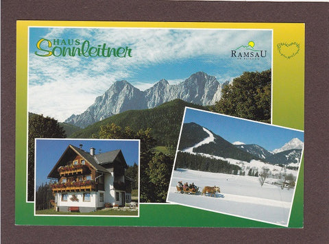 AK Ramsau am Dachstein. Haus Sonnleitner. Erich u. Ilse Bachler. Schildlehen 116.