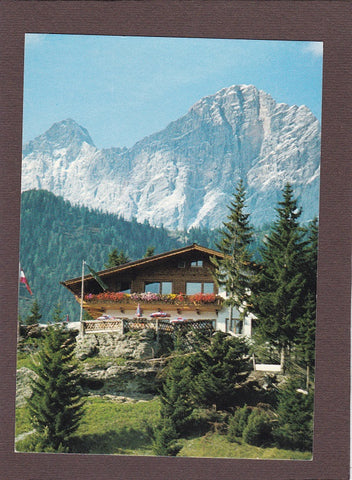 AK Ramsau-Vorberg 357. Cafe Restaurant Steinwildpark – Ramsauer Alm. Familie Knaus.