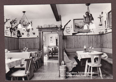 AK Grundlsee Gasthof Post. Poststüberl.
