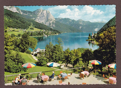 AK Grundlsee. Seeblick mit Backenstein und Totem Gebirge.