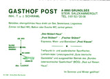 Werbe-AK Grundlsee. Gasthof Post Inh.: T. u. J. Schraml.