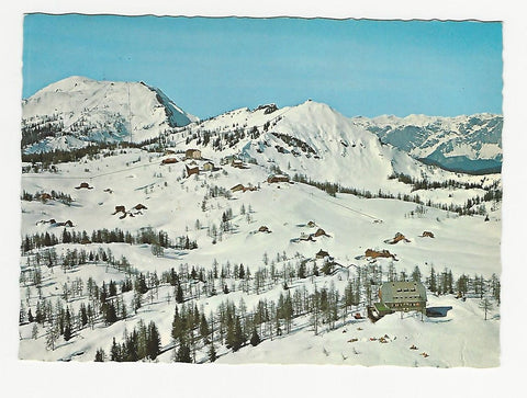 AK Tauplitzalm, Linzerhaus des ÖAV mit Blick auf Lawinenstein.
