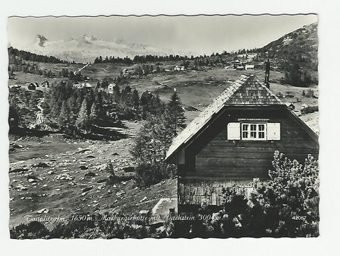 AK Tauplitzalm. Marburgerhütte mit Dachstein.