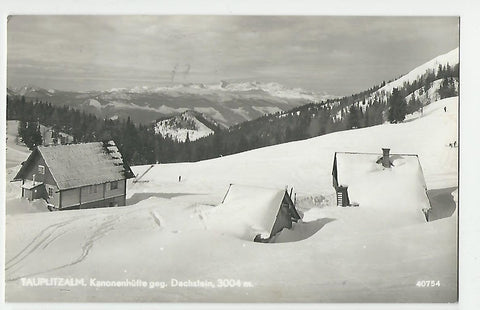 AK Tauplitzalm. Kanonenhütte geg. Dachstein.