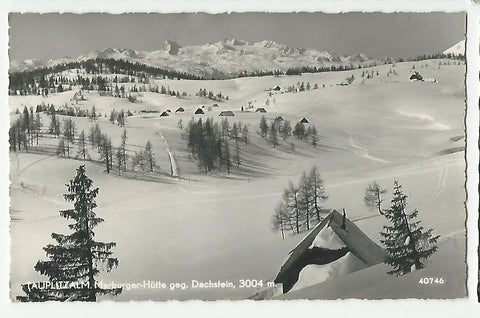 AK Tauplitzalm. Marburger-Hütte geg. Dachstein. (1955)