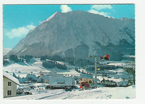 AK Tauplitz mit Grimming. Sessellift auf die Tauplitzalm.