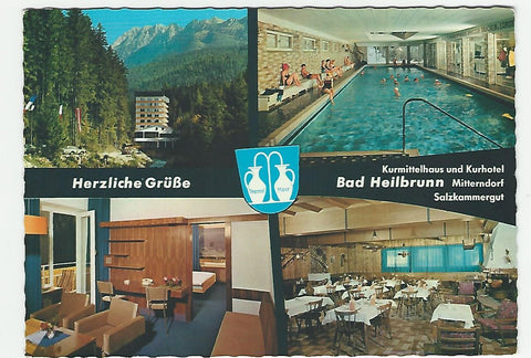 AK Herzliche Grüße Kurmittelhaus und Kurhotel Bad Heilbrunn. Mitterndorf.