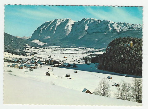 AK Obersdorf, Maria Kumitz. Blick gegen Bad Mitterndorf mit Grimming.
