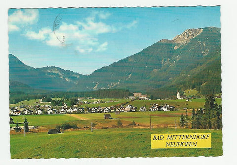 AK Bad Mitterndorf. Neuhofen mit Lawinenstein.