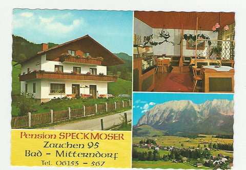 AK Bad Mitterndorf. Pension Speckmoser. Zauchen 95.