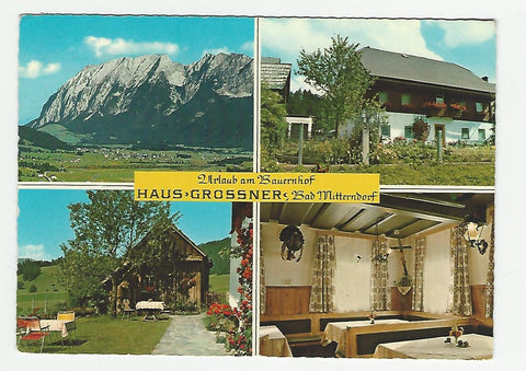 AK Bad Mitterndorf. Urlaub am Bauernhof. Haus Großner Hinterschweiger.