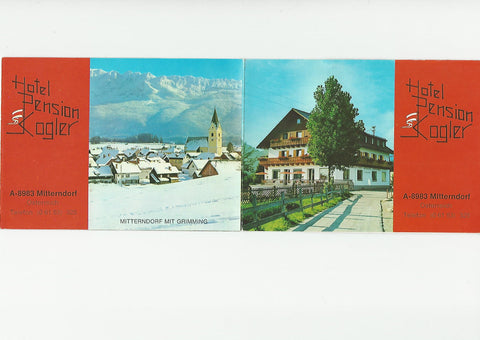 Prospekt Mitterndorf. Hotel Pension Kogler.