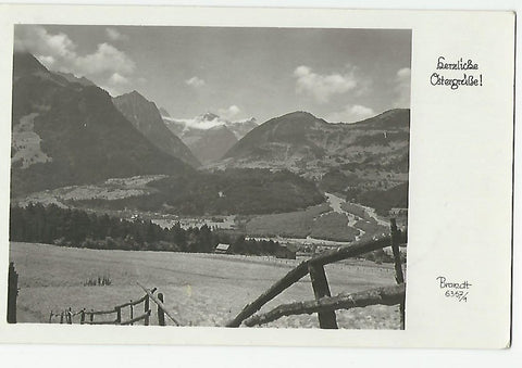 AK Herzliche Ostergrüße ! (Blick vom Osten auf Dachstein ???) Gelaufen 1949 in Mitterndorf.